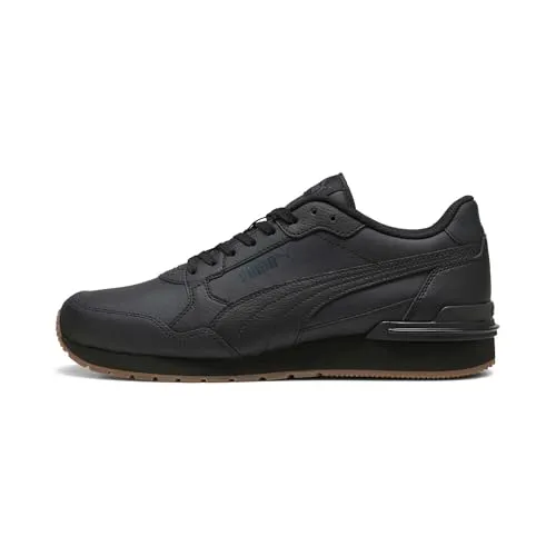 PUMA Unisex ST Runner V4 L Sneaker, Black-Strong Gray-Gum, 41 EU - Herren-Outdoor-Fitnessschuhe mit verantwortungsvollem Leder, zeitlosem Design und SoftFoam+ Einlegesohle für optimalen Komfort und Dämpfung bei jedem Schritt.