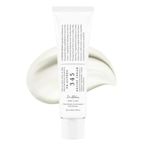 Dr. Althea 345 Relief Cream - Feuchtigkeits-Gel-Creme für empfindliche Haut - Tagespflege mit Niacinamid und Panthenol für sofortige Linderung und tiefe Feuchtigkeitsversorgung. Ideal für empfindliche Haut, zieht schnell ein und hat ein nicht fettendes Finish.