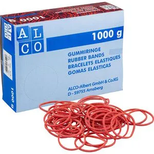 ALCO-Albert 742 1 - Gummiringe 25 mm, 1 Kilo, rot