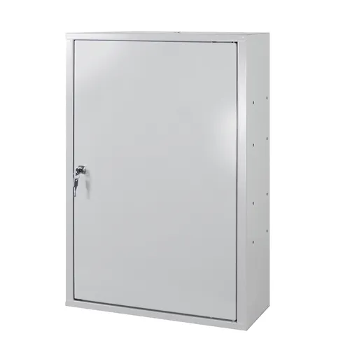 ADB Werkzeugschrank 52595, abschließbar und stabil - Metall Hängeschrank mit verstärkter Flügeltür, 1 höhenverstellbarer Fachboden und abschließbar. Ideal für die sichere Aufbewahrung von Werkzeugen, Maße 50 x 75 x 20 cm.