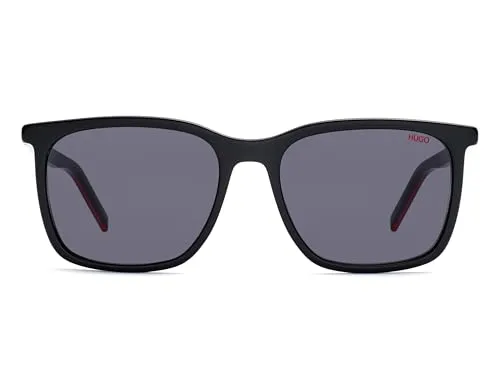 HUGO Herren HG 1027/S Sonnenbrille, Nero Rosso, 55 - Sportbrillen mit klassischem Acetat-Rahmen und durchgehend gefärbtem Glas für optimalen UV-Schutz und stilvollen Look.