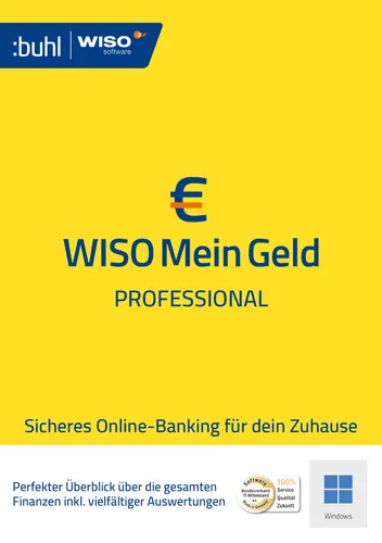 Buhl Data WISO Mein Geld Professional 365 2026 - Finanzverwaltung leicht gemacht - Büro & Organisation, verwaltet Ihre Giro-, Spar-, Tagesgeld- und Festgeldkonten effizient und bietet eine Vollversion ohne Einschränkungen.