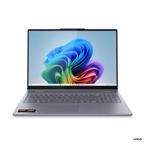 Lenovo IdeaPad 5 2-in-1 16 Zoll Touch - Flexibles 2-in-1 Laptop mit 16 Zoll Touchscreen, AMD Ryzen Prozessor und 1 TB SSD für schnelles Arbeiten und Entertainment in elegantem Grau.