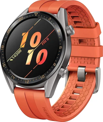 Huawei Watch GT Active Edition orange - Smartwatch mit 1,39 Zoll AMOLED Display und GPS, bietet präzise Herzüberwachung und bis zu 14 Tage Akkulaufzeit - ideal für Fitness und Outdoor-Aktivitäten.