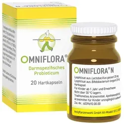 Omniflora N 20 ST - Traditionelles Magen-Darm-Arzneimittel - Arzneimittel zur Unterstützung der Darmfunktion mit Milchsäurebakterien, ideal bei Darmträgheit und Durchfall. Für Kinder ab 1 Jahr und Erwachsene.