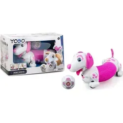 Interaktiver Hund Robo Dash rosa - Farbspritzpistolen - Der fröhliche, ferngesteuerte Roboterhund reagiert auf Berührungen, bewegt sich in alle Richtungen und folgt dir mit der Gestensteuerung!