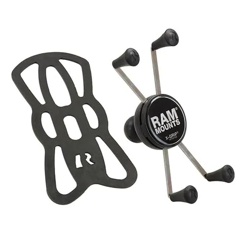 Ram-Mount X-Grip Fahrradhalterung für iPhone & Galaxy - Halterung für iPhone X, Samsung Galaxy S9 & Huawei Mate 20 Pro, ideal für sicheres Fahren mit einfachem Zugriff auf dein Smartphone.