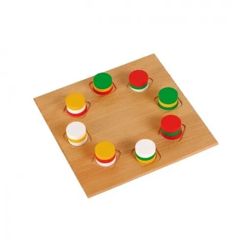 Rincala - klein von Dieter Stein - Gesellschaftsspiel für 2-3 Spieler ab 6 Jahren, mit strategischem Stapel-Mechanismus und hochwertigem Spielbrett aus massiver Buche.