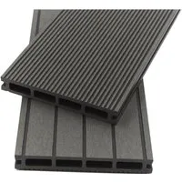 HOME DELUXE Terrassendielen WPC Dielen SAMANA - Hellgrau Komplettset - Terrassendielen aus WPC für eine pflegeleichte und langlebige Terrasse. Ideal gegen Witterungseinflüsse, kein Streichen nötig und rutschhemmend – der perfekte Boden für Ihren Außenbereich.