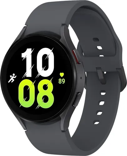 Samsung Galaxy Watch5 44mm - Graphit Smartwatch mit GPS - Smartwatch mit 1.4" Super AMOLED Display, 410 mAh Akku, Herzfrequenzmonitor und Wasserdichtigkeit bis 50m. Ideal für Fitness-Tracking und Gesundheit. Mit Wear OS für nahtlose Navigation.
