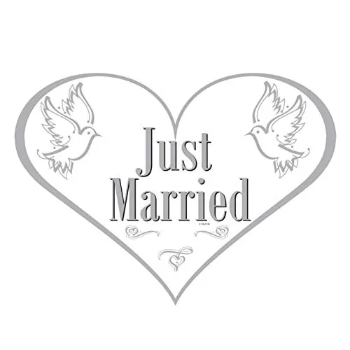 Folat Türschild Just Married Hochzeit Herz
