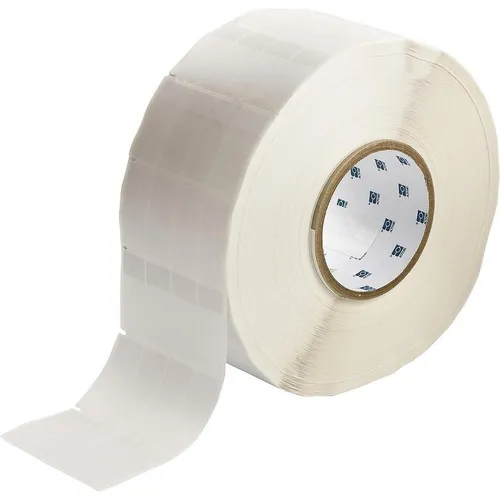 Brady THT-73-427-10 Etiketten, selbstlaminierend - Selbstlaminierende Vinyl-Etiketten in Weiß/Transparent, ideal für dauerhafte Beschriftungen. Perfekt für den professionellen Einsatz in Büros und Werkstätten. Maße: 19.05 x 12.70 mm.