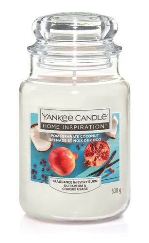 Yankee Candle Duftkerze Großes Glas Pomegranate Coconut 538 g, weiß