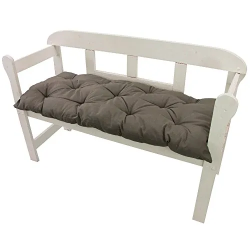NYVI Bankauflage Ibiza 140x45 cm Grau - Polsterauflage für Gartenbänke Gemütlich & Langlebig - Sitzauflagen für Bänke Outdoor & Indoor - Sitzkissen Auflage Bank Sitzbank