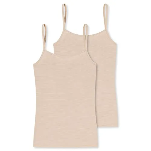 Schiesser Damen 2er Pack Spaghettitop Unterhemd - Unterhemden für Damen im praktischen Doppelpack, blickdicht und aus temperaturausgleichendem Modal für höchsten Tragekomfort.