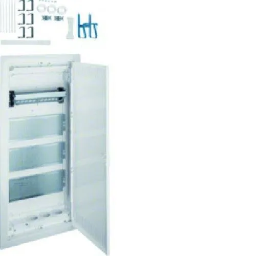 Hager VU48NW UP Volta 4 Steckdose, PatchPanel - Steckdosen & Zubehör, Unterputz Montage, ideal für Wohngebäude mit integrierter Wasserwaage und vielseitigen Anschlussmöglichkeiten