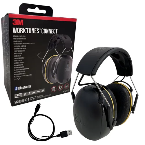3M WorkTunes Connect - Wireless Gehörschutz mit Bluetooth, komfortables Design und High-Fidelity-Klangqualität