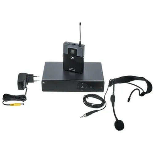 Sennheiser XSW 1-ME3 E-Band Headset - Drahtlos Komplett-Set mit UHF Wireless System, ideal für professionelle Anwendungen. Inklusive ME 3-II Mikrofon und Scan-Funktion für freie Frequenzen, sorgt für kristallklaren Sound.