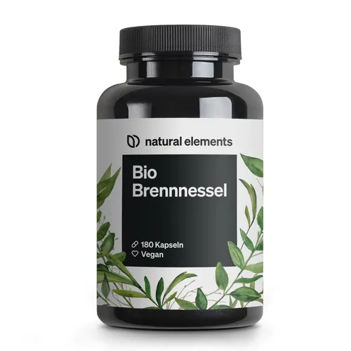 Bio Brennnessel Kapseln – 180 hochdosierte Kapseln - Nahrungsergänzungsmittel mit 10:1 Brennnesselblattextrakt, vegan und ohne Zusätze. In Deutschland produziert und laborgeprüft für höchste Qualität.