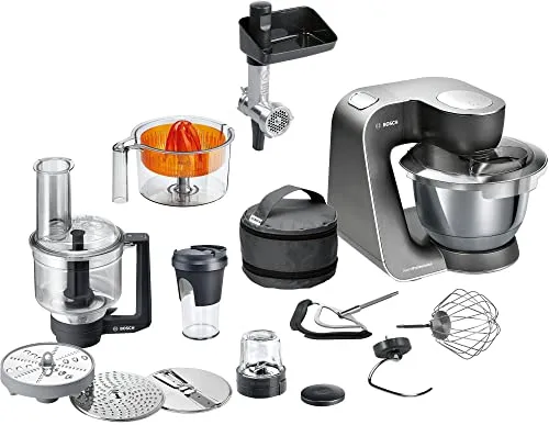 Bosch Hausgeräte MUM59M55 Küchenmaschine - Universalküchenmaschine mit vielseitigen Funktionen für müheloses Kochen und Backen, ideal für kreative Küchenchefs.