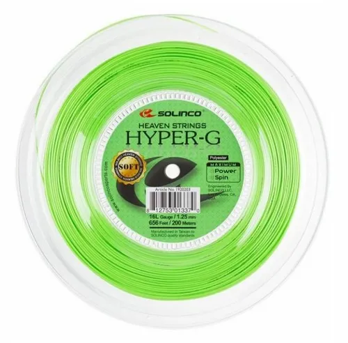 Solinco Hyper-G Soft Saitenrolle, 16 l, 16 m - Tennissaiten mit einzigartiger Form für maximalen Spin und einer weicheren Reaktion, ideal für Turnierspieler und alle, die mehr Komfort wünschen.