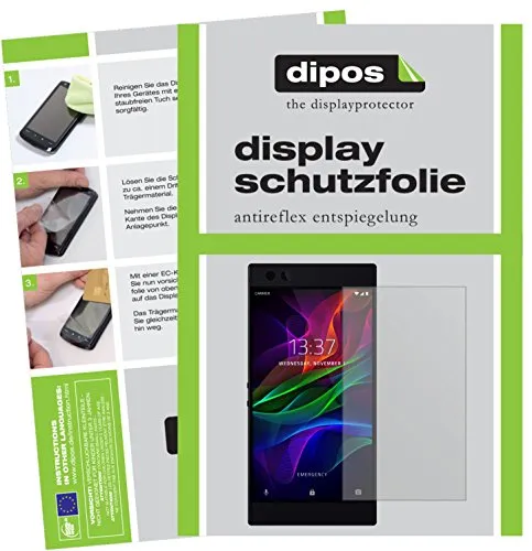 dipos I 2X Schutzfolie matt kompatibel mit Razer Phone Folie Displayschutzfolie