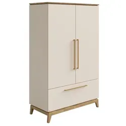 Paidi Kleiderschrank Stiene 123 x 200 cm - Dekor Cashmere-Beige - Kinderzimmermöbel mit viel Stauraum und zeitlosem Design, perfekt für eine stilvolle und ordentliche Kinderzimmergestaltung.