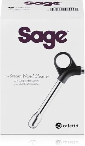 Sage - Steam Wand Cleaner - Dampfstabreiniger für Sage Kaffeemaschinen Milchaufschäumer - 10 Pulverbeutel