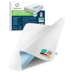 Inkontinenzauflage Inkontinenz Unterlage - wasserdichte Bett Matratzen Auflage Sensalou, wasserdicht, atmungsaktiv, waschbar weiß 75 cm x 90 cm