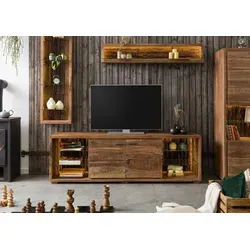Massivmoebel24 TV-Board BARK aus Akazie, 200x40x63 cm, natur - Sideboard aus massivem Akazienholz, nachhaltig und einzigartig in Maserung – das perfekte Möbelstück für stilvolle Wohnzimmer.