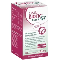 Omni Biotic Reise Pulver Stick 33.6 g - Bakterienkulturen für unterwegs, mit 10 Bakterienstämmen zur Unterstützung des Verdauungssystems bei Reisen - neutral im Geschmack und ideal für Auslandsaufenthalte.