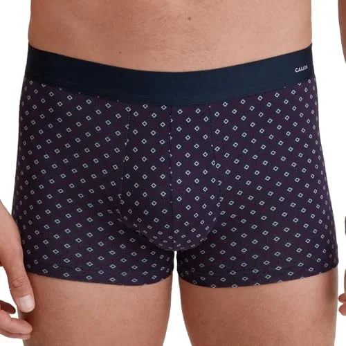 CALIDA Boxer Cotton Code Design Herren - Bequeme Unterwäsche in Rot - Hochwertige Boxer mit weichem Elastikbund, aus angenehmem Single Jersey. Ideal für den täglichen Komfort. Pflegeleicht bei 40°C, aus 94% Baumwolle und 6% Elasthan für optimale Passform.