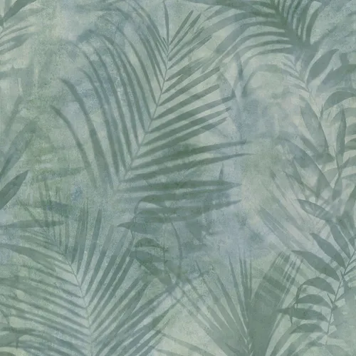 Profhome 374111-GU Natur Tapete Palmen matt grün blau grau 5,33 m2