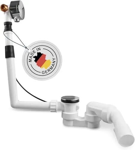 AQUADE Ablaufgarnitur Ab-Überlauf für Badewanne und Whirlpool - Küchenspülen & Spülbecken, universell kompatibel und einfach zu installieren für eine zuverlässige Wasserableitung.