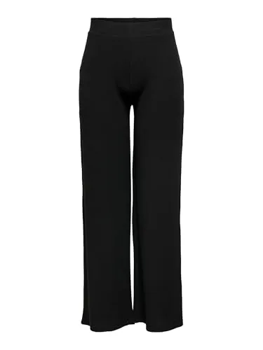ONLY Jerseyhose ONLNella - Hochwertige Stoffhose in Schwarz - Stoffhosen mit High Waist Schnitt, ideal für einen eleganten Look und hohen Tragekomfort.