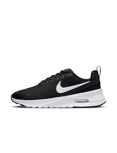 Nike Air Max Nuaxis Damen Sneaker – Schwarz-Weiß-Rot, Größe 38 - Sportliche Sneakers mit flexiblem Textil-Obermaterial und leichter Schaumstoff-Zwischensohle für optimalen Komfort und Dämpfung beim Laufen.