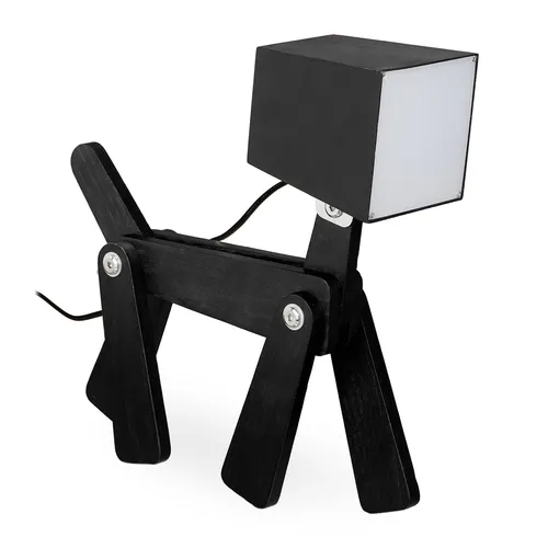 Relaxdays Tischlampe Hund - Individuell verstellbare LED Nachttischlampe für Kinder - Witzige Tischlampe im Hunde-Design mit flexiblen Beinen und Kopf für kreative Beleuchtung im Kinderzimmer. Ideal für Hundeliebhaber und sorgt für eine gemütliche Atmosphäre.