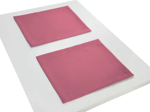 Adam Platzset "Uni Collection" Gr. 1, pink, B/L: 30cm x 40cm, 2 Stk., Bio-Baumwolle