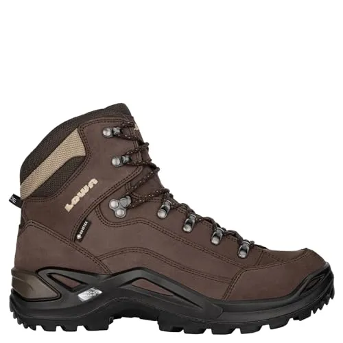 LOWA RENEGADE GTX MID W Stiefel 43.5 - Espresso - Wanderschuhe mit GORE-TEX Membrane für perfekten Wetterschutz. Ideal für breite Füße oder Hallux Valgus, bieten sie optimalen Tragekomfort und Flexibilität.