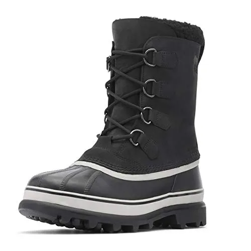 Sorel - Herren Caribou wasserdichte Stiefel für den Winter, Schwarz, dunkler Stein, 41 EU