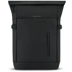 Kapten & Son Helsinki Daypack - All Black - Stylischer Daypack in Toploader-Form mit wasserabweisendem Tech-Außenmaterial; umweltfreundlich dank Innenmaterial aus recyceltem PET und gepolsterten Trägern für optimalen Komfort.