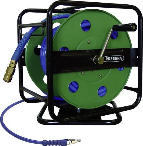 Prebena Druckluft-Schlauchtrommel 30m 13 bar - Flexibel und robust - Druckluftgeräte mit knickfestem 30 m Polyurethanschlauch, ideal für Werkstätten und Baustellen, bietet hohe Flexibilität und Langlebigkeit.