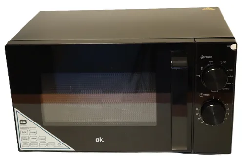 OK. OMWG 2024-1 B Mikrowelle mit Grill - Freistehende Mikrowelle mit 700 Watt und Grillfunktion, ideal für schnelle und vielseitige Zubereitung von Speisen.