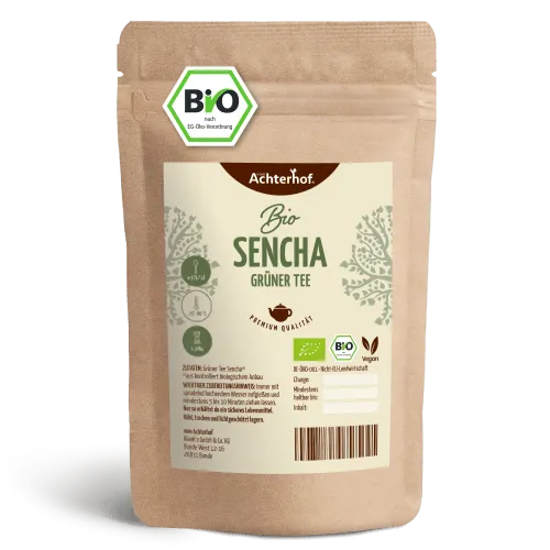 Grüner Tee Sencha Bio (250g) - Hochwertiger Bio-Sencha Grüntee, ideal für entspannende Momente. Genießen Sie seinen milden Geschmack und die erfrischende Note in jeder Tasse.