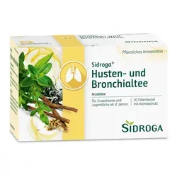 Sidroga Husten-und Bronchialtee 40 G - Arzneimittel zur Schleimlösung und Reizlinderung bei Erkältungshusten, ideal für Erwachsene und Jugendliche ab 12 Jahren. Pflanzliche Inhaltsstoffe wie Thymian und Eibischwurzel unterstützen die Atemwege.