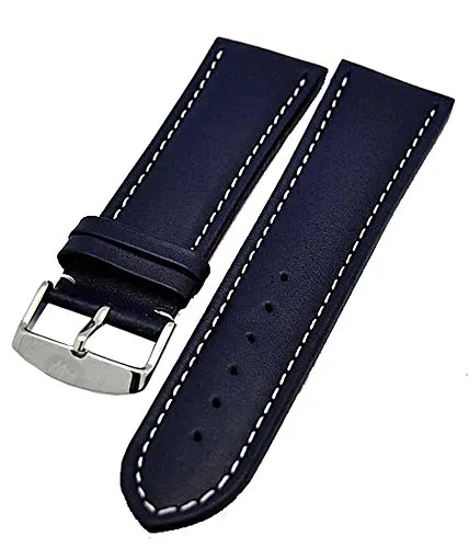 Uhrenarmband Armband BLAU mit weisser Naht 26mm Kalbleder NEU 3791