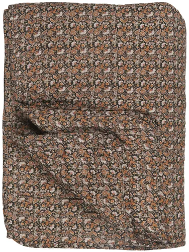 Ib Laursen Wohndecke Quilt Tagesdecke 180x130cm - Schwarz mit Muster - Bettdecken aus hochwertiger Baumwolle und Polyester, ideal für gemütliche Abende und stilvolle Akzente in Ihrem Zuhause.