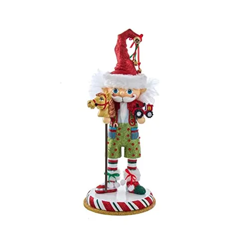Kurt S. Adler Hollywood Elfe mit Hobby Pferd Nussknacker, 15-Inches - Weihnachtliche Nussknackerfiguren, handgefertigt aus hochwertigen Materialien und ein exklusives Design von Holly Adler für festliche Stimmung.