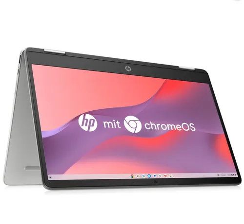 HP Chromebook x360 14" Touchscreen Laptop - Leistungsstarker Chromebook mit 14" Touchscreen, 4 GB RAM und 64 GB eMMC Speicher. Ideal für mobiles Arbeiten und Entertainment dank leichtem Design und Chrome OS.