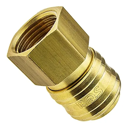 Rectus Druckluftkupplung Stecknippel Schnellkupplung RQS Stecker aus Messing NW 7,2mm (1/2", Kupplung mit Innengewinde)